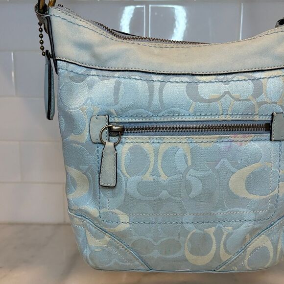 Coach Bag Purse Handbag Crossbody Y2K Optic Signature Canvas / Leather Duffel - Picture 6 of 16